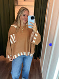 CINNAMON STRIPE PULLOVER