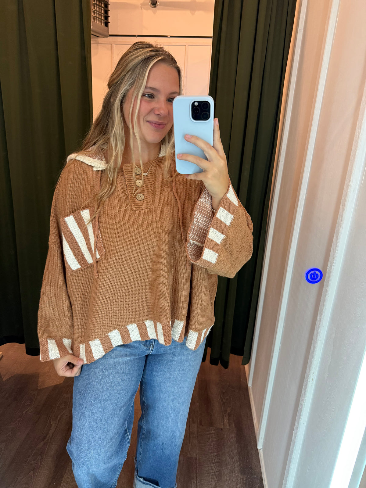 CINNAMON STRIPE PULLOVER