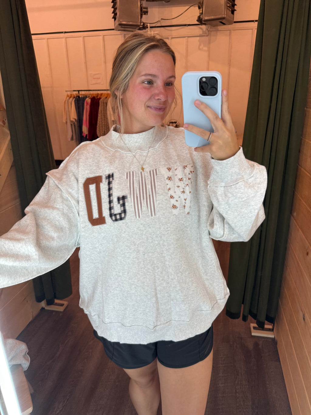 WWJD Embroidered Mock-neck
