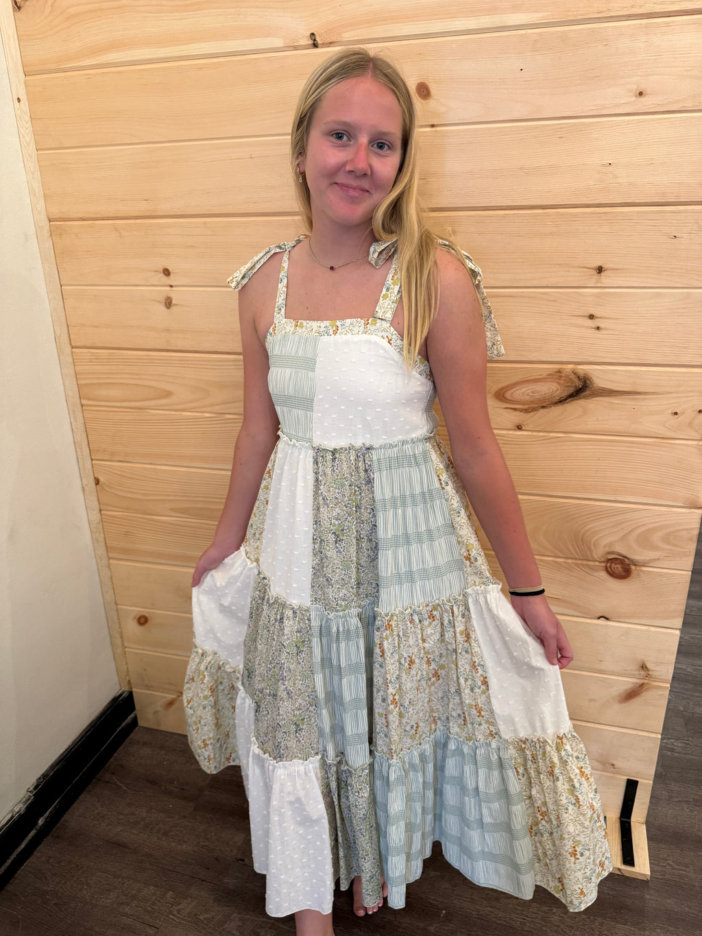 PATCHWORK MAXI DRESS