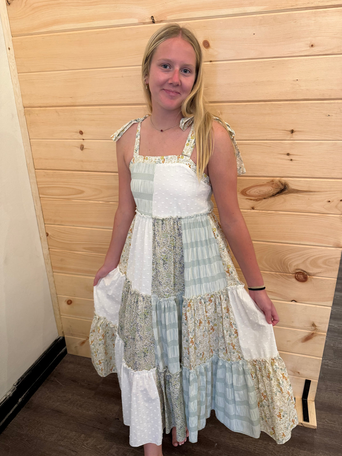 PATCHWORK MAXI DRESS