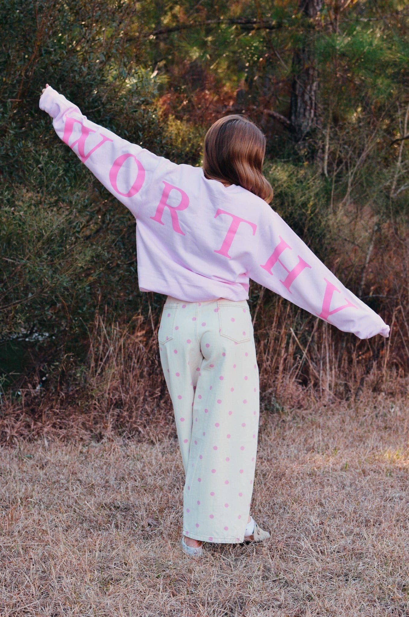 WORTHY LIGHT PINK SWEATSHIRT