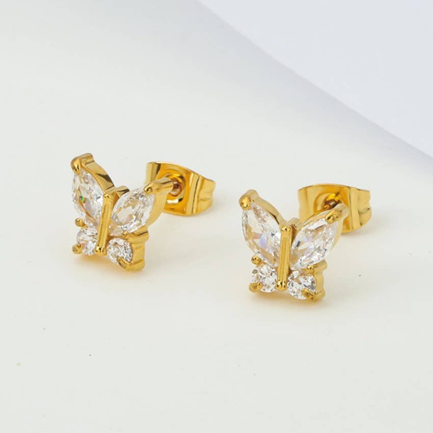 18K STAINLESS STEEL TARNISH FREE STUD EARRINGS | 40E469