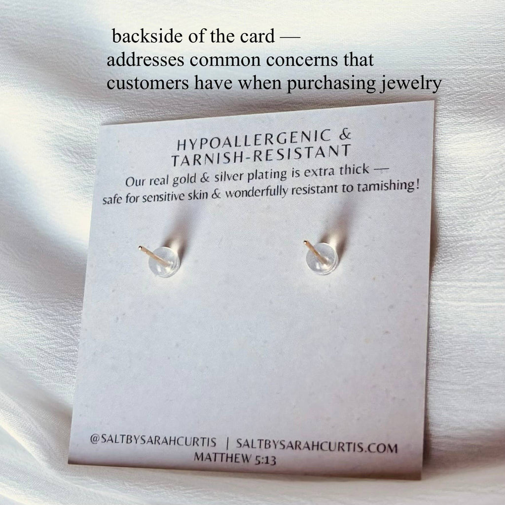 TINY CROSS STUDS | 18k gold | dainty stud post earrings