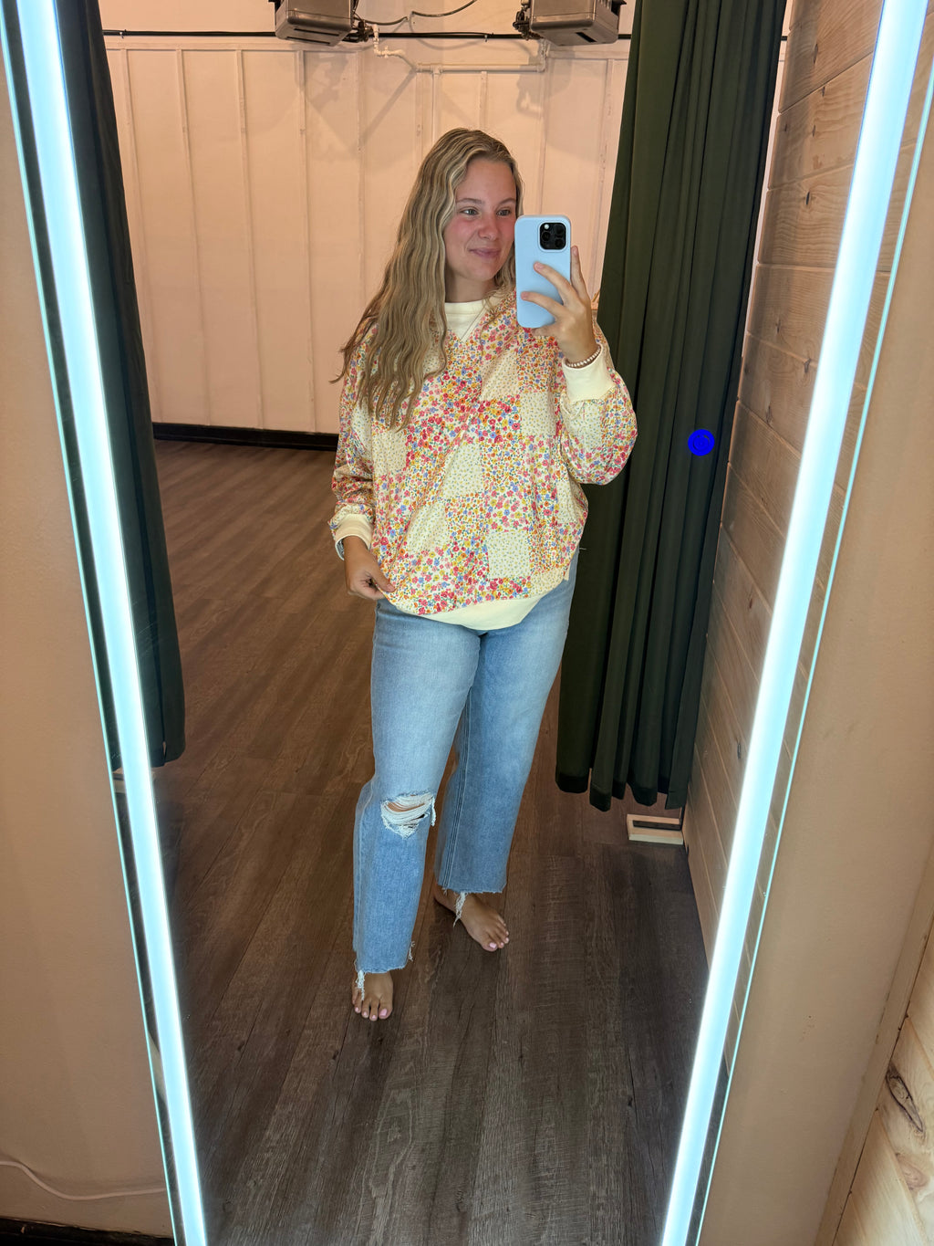 MEADOW BLOOM PATCHWORK TOP