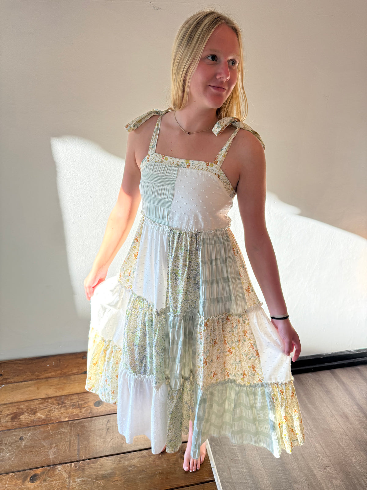 PATCHWORK MAXI DRESS