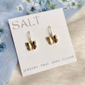 BUTTERFLY HOOK EARRINGS | gold | dainty butterfly earrings
