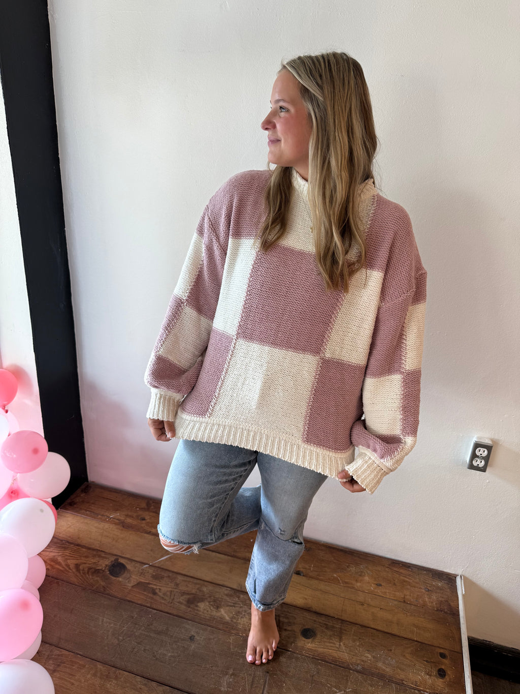 AMELIA COLOR BLOCK SWEATER