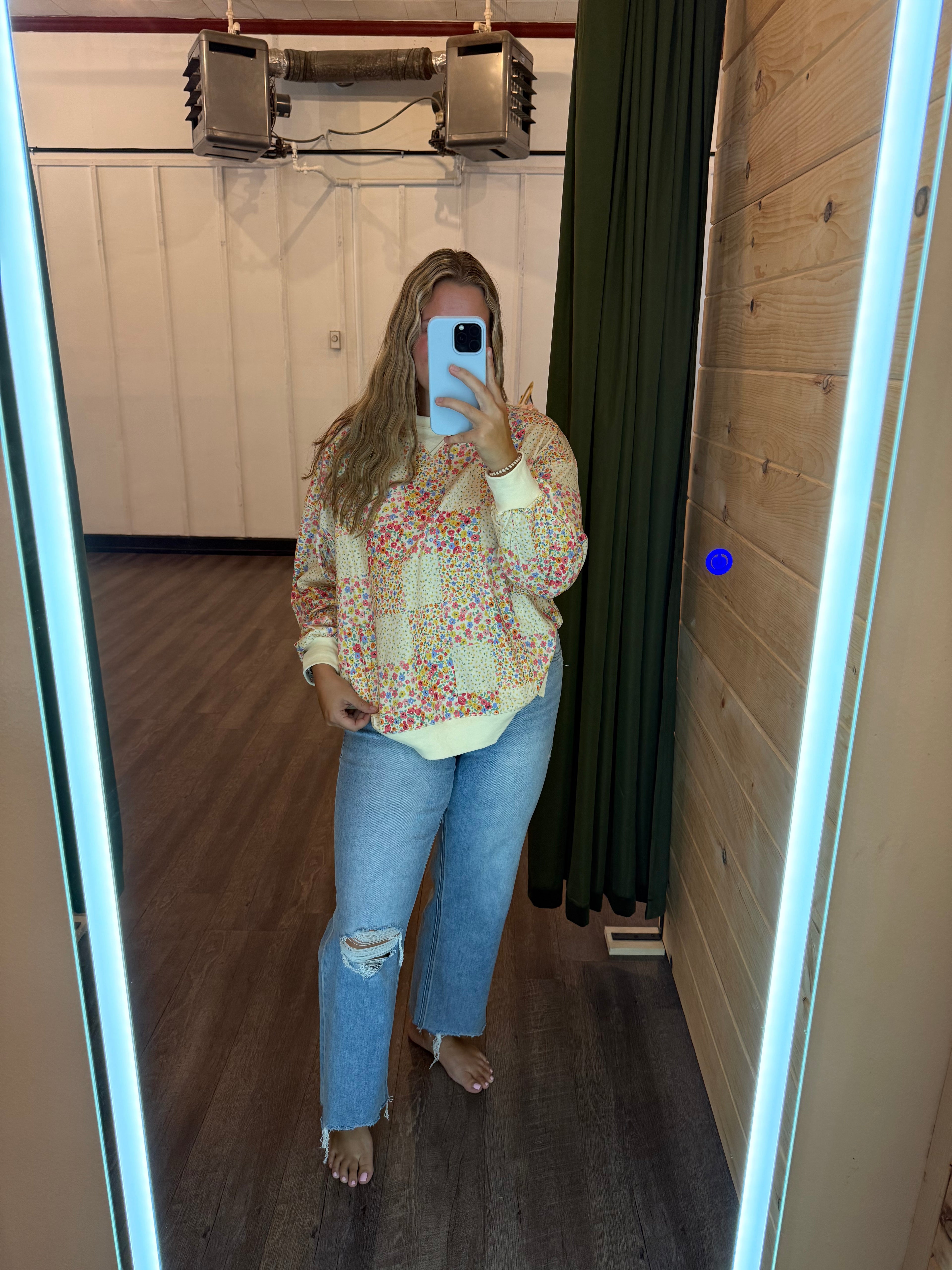 MEADOW BLOOM PATCHWORK TOP