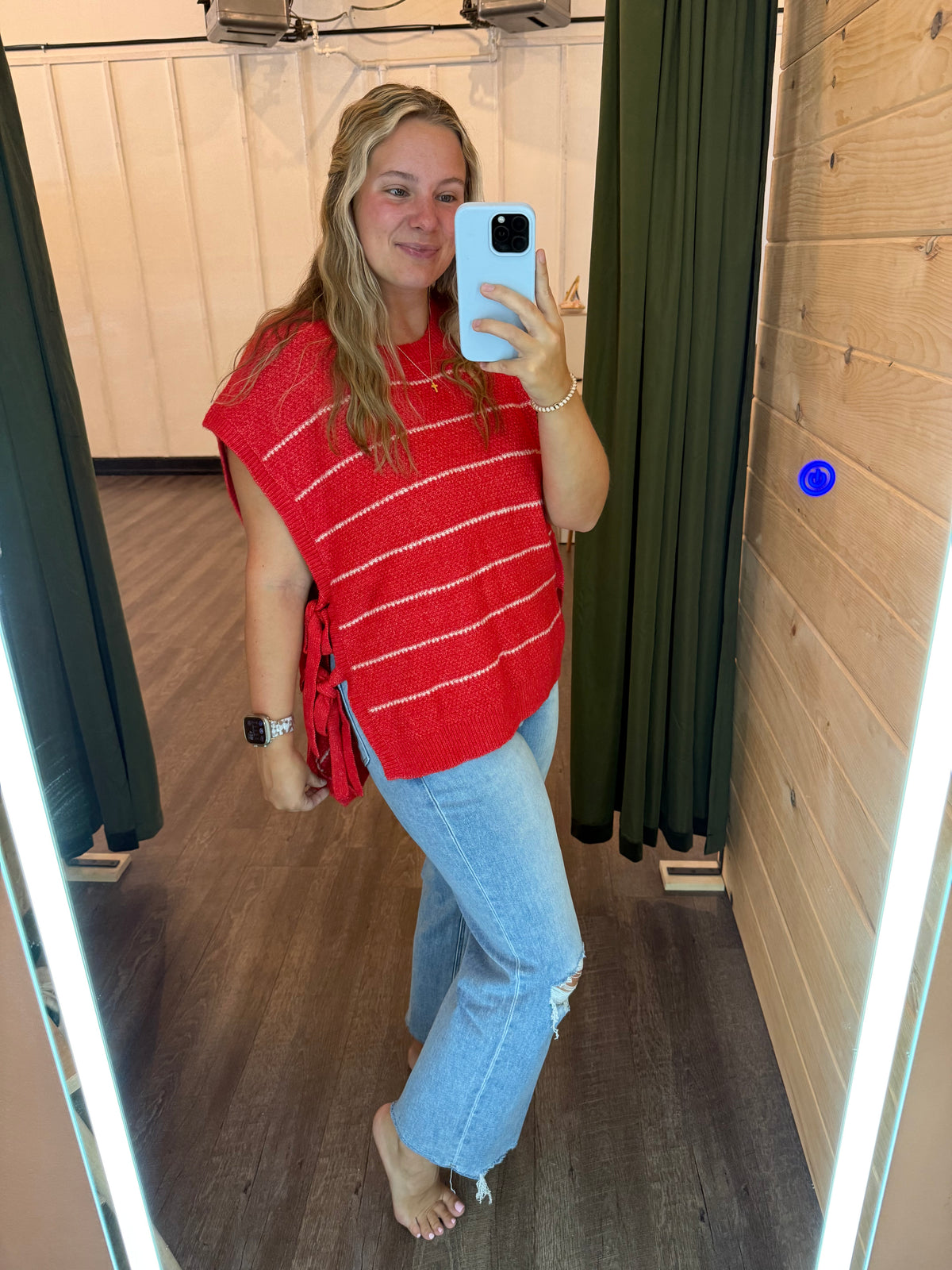 VERY CHERRY TIE TOP