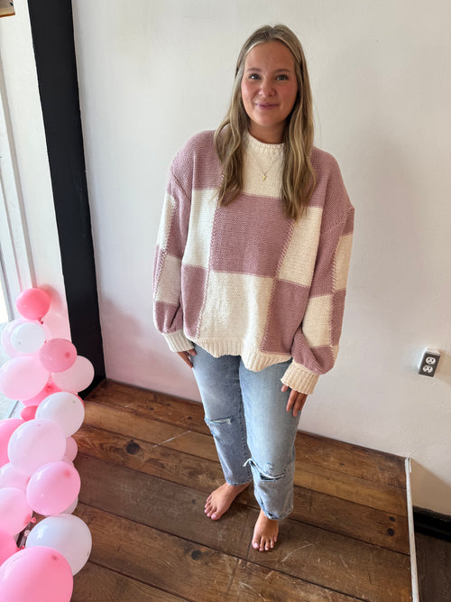 AMELIA COLOR BLOCK SWEATER