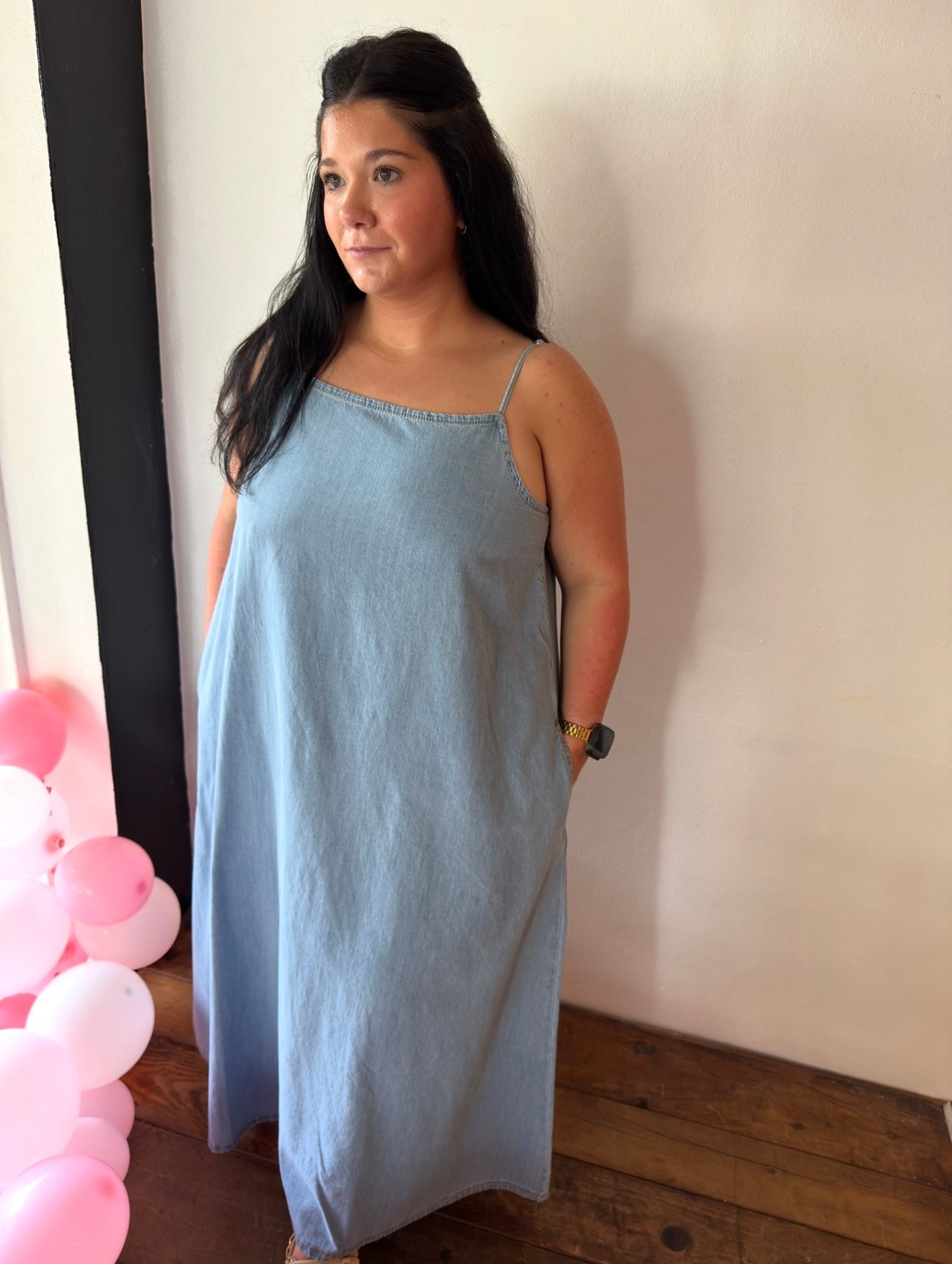 DENIM DAYDREAMER MAXI DRESS